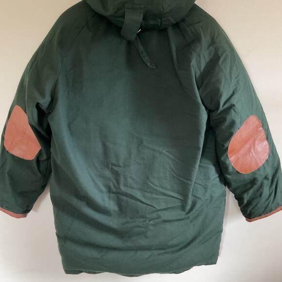 VTG Alyeska Arctic Wear Goose Down Insulated Parka Coat Jacket M Leather Patches - Picture 12 of 15